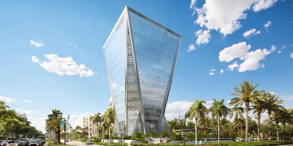 邁阿密金融新地標(biāo)封頂，造型如“倒金字塔”